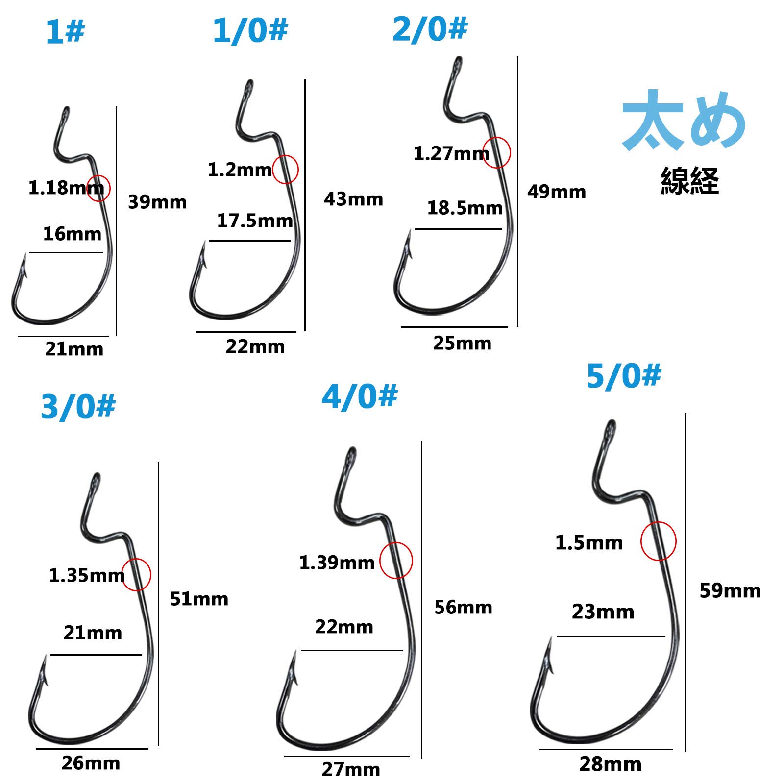 Amazon | NOBONU オフセットフック ワームフック ロック
